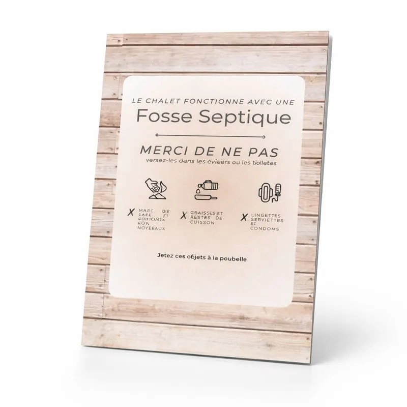 Template de fiches d'informations pour votre chalet