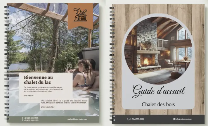Ensemble de 2 Templates de Guide d'accueil