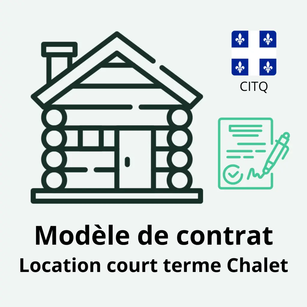 Contrat de Location Court Terme Chalet - Modèle QC